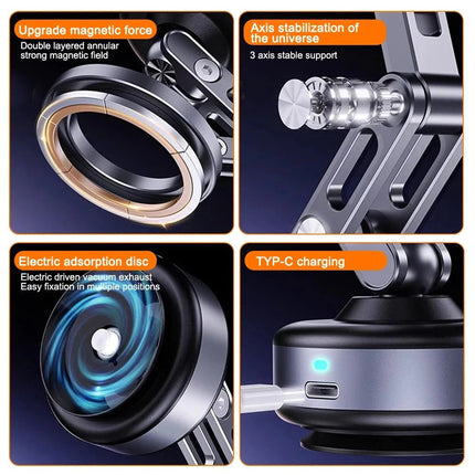 Magnetic Car Phone Holder, Suction Cup Phone Mount for Car Dashboard and Desk – image 4