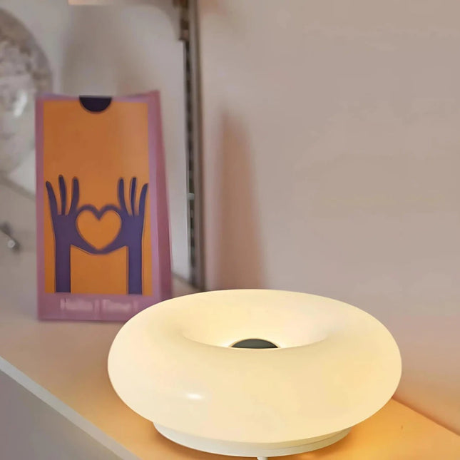 Donut LED Desk Lamp, Dimmable Touch Lamp with 3 Color Temperatures