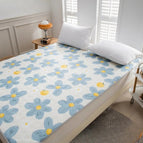90x75in (Student Dormitory Bed) / Flower--Blue