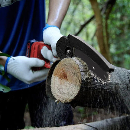 Cordless Chainsaw, Battery Powered Chainsaw with 2 Batteries and Charger, Electric Chainsaw for Pruning and Trimming