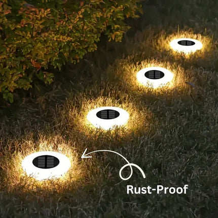Solar Pathway Lights Outdoor, 4 Pack Waterproof Solar Garden Lights