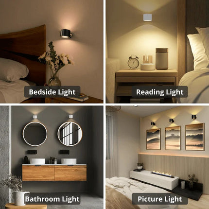 Rechargeable Wall Sconce, Magnetic LED Wall Light with Reading and Night Light – image 10