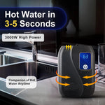 Tuzwa 3000W Electric Tankless Water Heater – 110V Instant Hot Water Heater with LED Display, 68–122°F & 1/2-Inch NPT