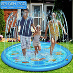 Tuzwa 68-Inch Splash Pad for Kids – Adjustable Sprinkler Water Play Mat with Garden Hose Connection for Backyard Summer Fun