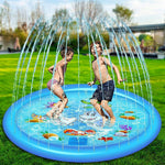 Tuzwa 68-Inch Splash Pad for Kids – Adjustable Sprinkler Water Play Mat with Garden Hose Connection for Backyard Summer Fun