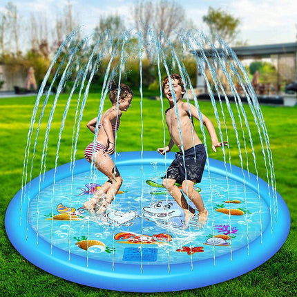 Splash Pad 68 Inch Inflatable Water Play Mat, Sprinkler Splash Pad for Kids and Toddlers