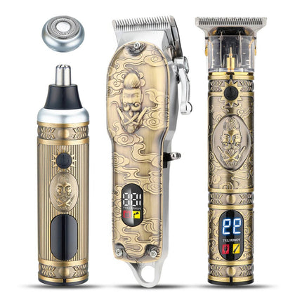 Beard Trimmer, 4 in 1 Grooming Kit with Nose Hair Trimmer, Cordless Body Hair Trimmer with 11 Guide Combs