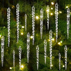 Icicle Ornament Set of 12, Clear Icicle Ornaments, Shatter Resistant Tree Hanging Ornaments, Winter Party Decor