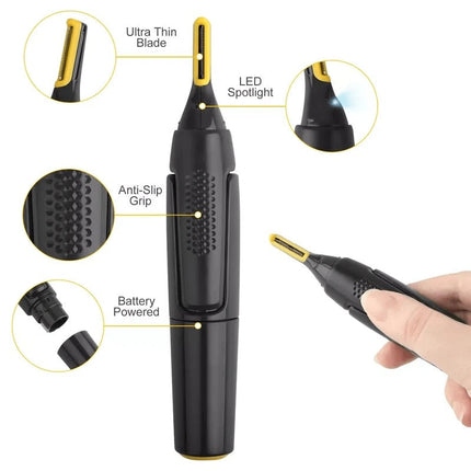 Nose Hair Trimmer for Men, Battery Powered Facial Hair Trimmer for Ears and Brows – image 8