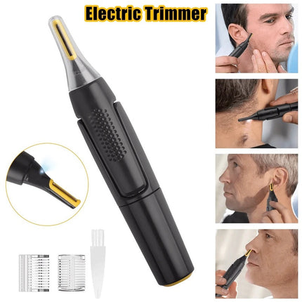 Nose Hair Trimmer for Men, Battery Powered Facial Hair Trimmer for Ears and Brows