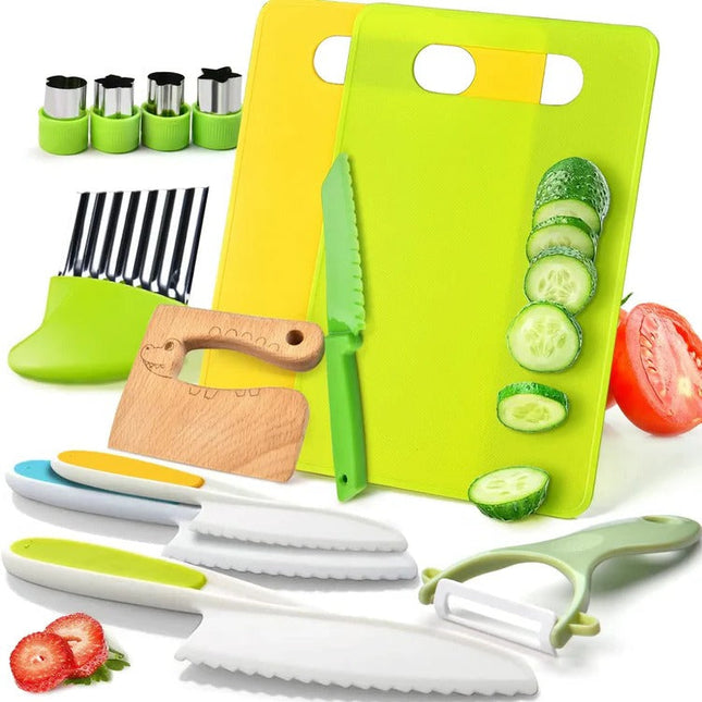 Cooking Tool Set for Kids, 6 Piece Junior Cooking Tools for Cutting and Peeling