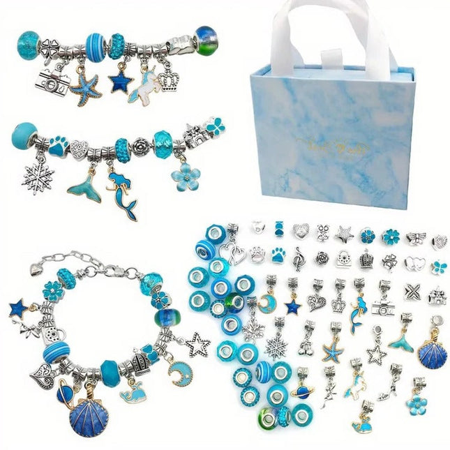 Bracelet Making Kit, Jewelry Making Supplies with Large Hole Beads and String, Bracelet Kit for Necklaces and Keychains
