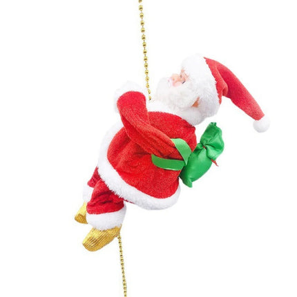 Christmas Toy Climbing Santa on Ladder with Lights and Sound, Santa Christmas Mantel Decor – image 17