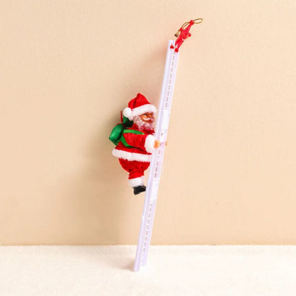 Christmas Toy Climbing Santa on Ladder with Lights and Sound, Santa Christmas Mantel Decor – image 15