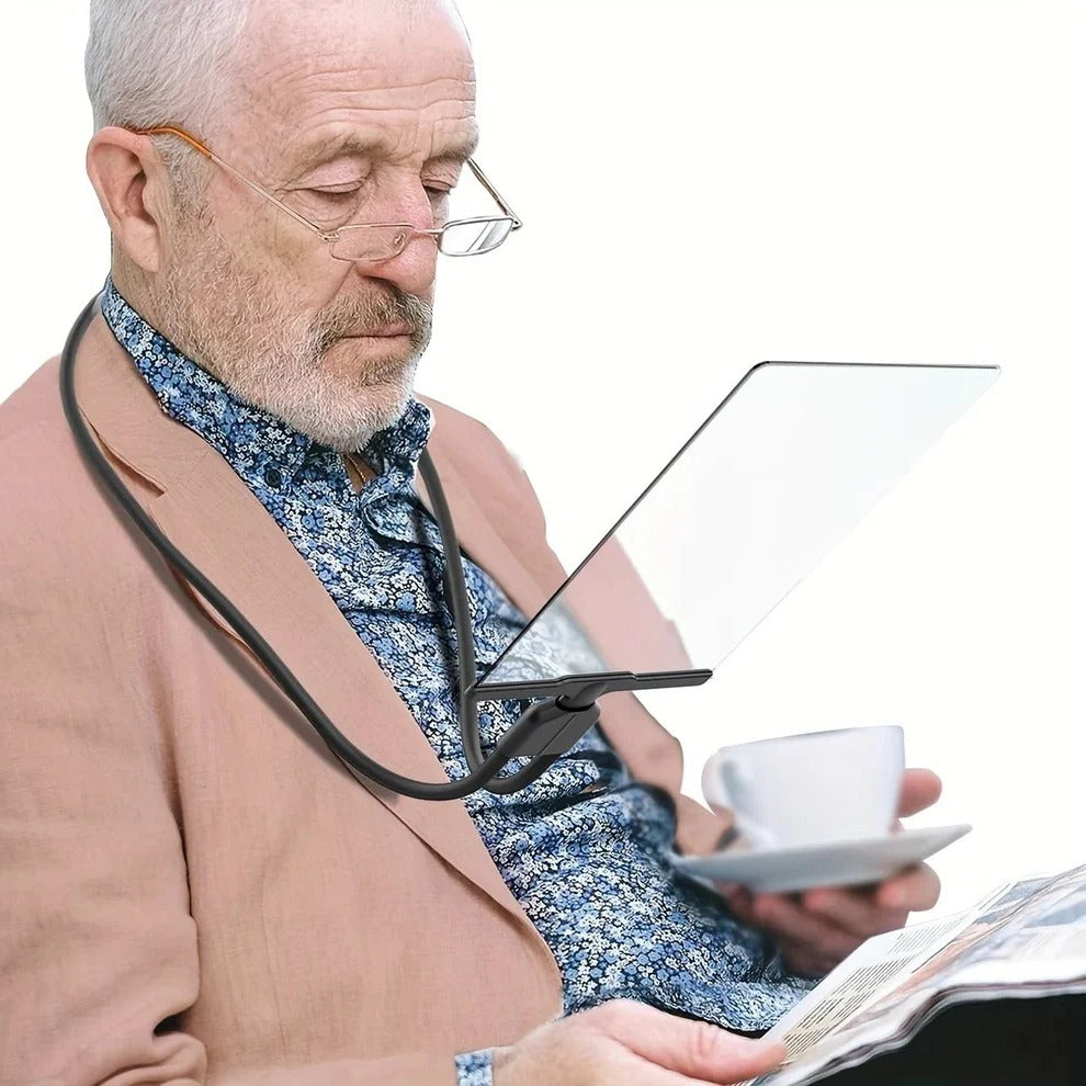 Tuzwa Hands-Free Magnifying Glass – Adjustable Flexible Neck Reading Magnifier for Close-Up Viewing, Lightweight 0.44 lb Design