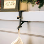 Stocking Holders, Mantle Stocking Holder Set of 3, Stocking Hangers with Garland Hanger for Fireplace Mantle Decor