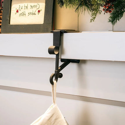 Stocking Holders, Mantle Stocking Holder Set of 3, Stocking Hangers with Garland Hanger for Fireplace Mantle Decor