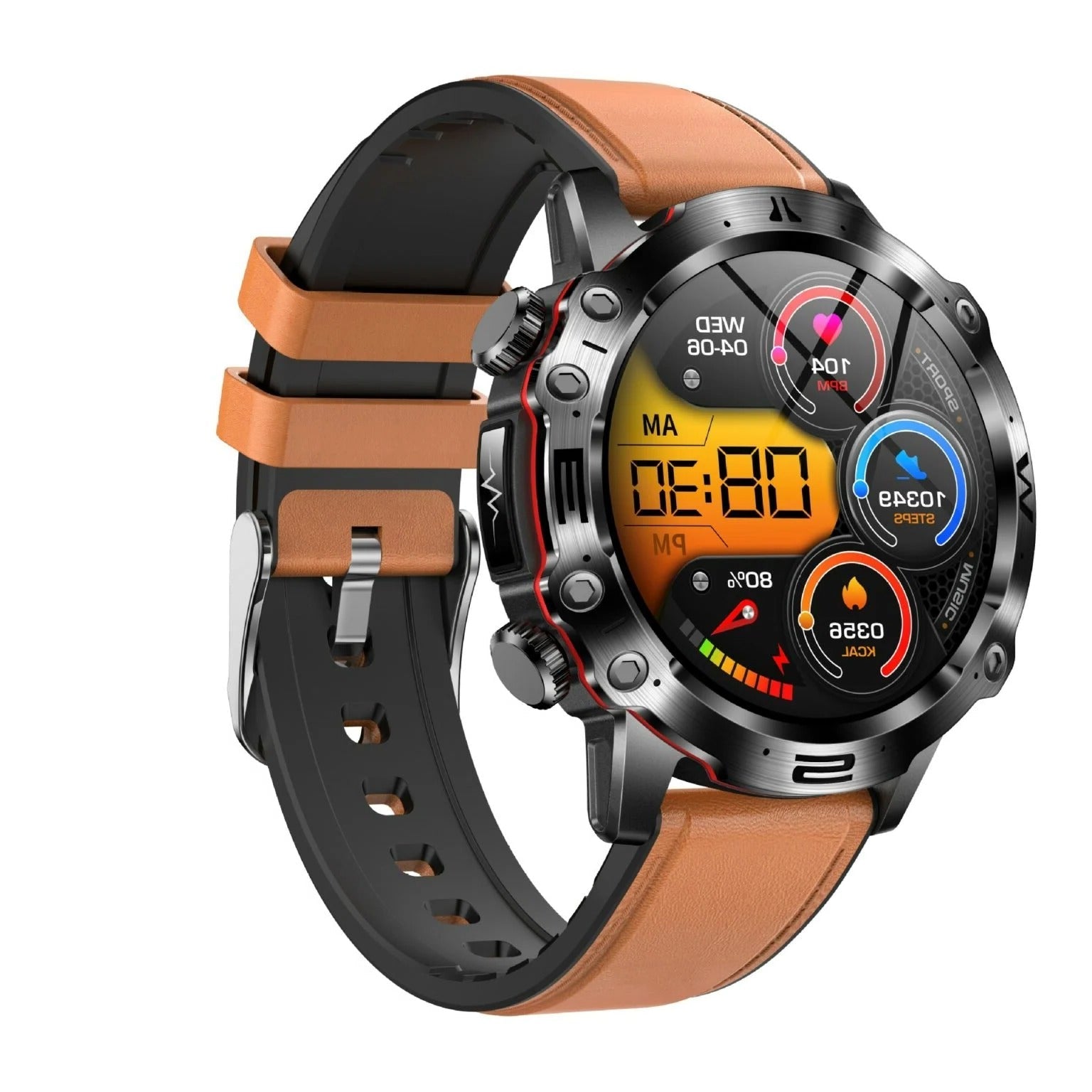 Tuzwa Smartwatch with Bluetooth Calling – Fitness Activity Tracker with Sleep Timing, Temperature Trends, Touchscreen & Adjustable Strap