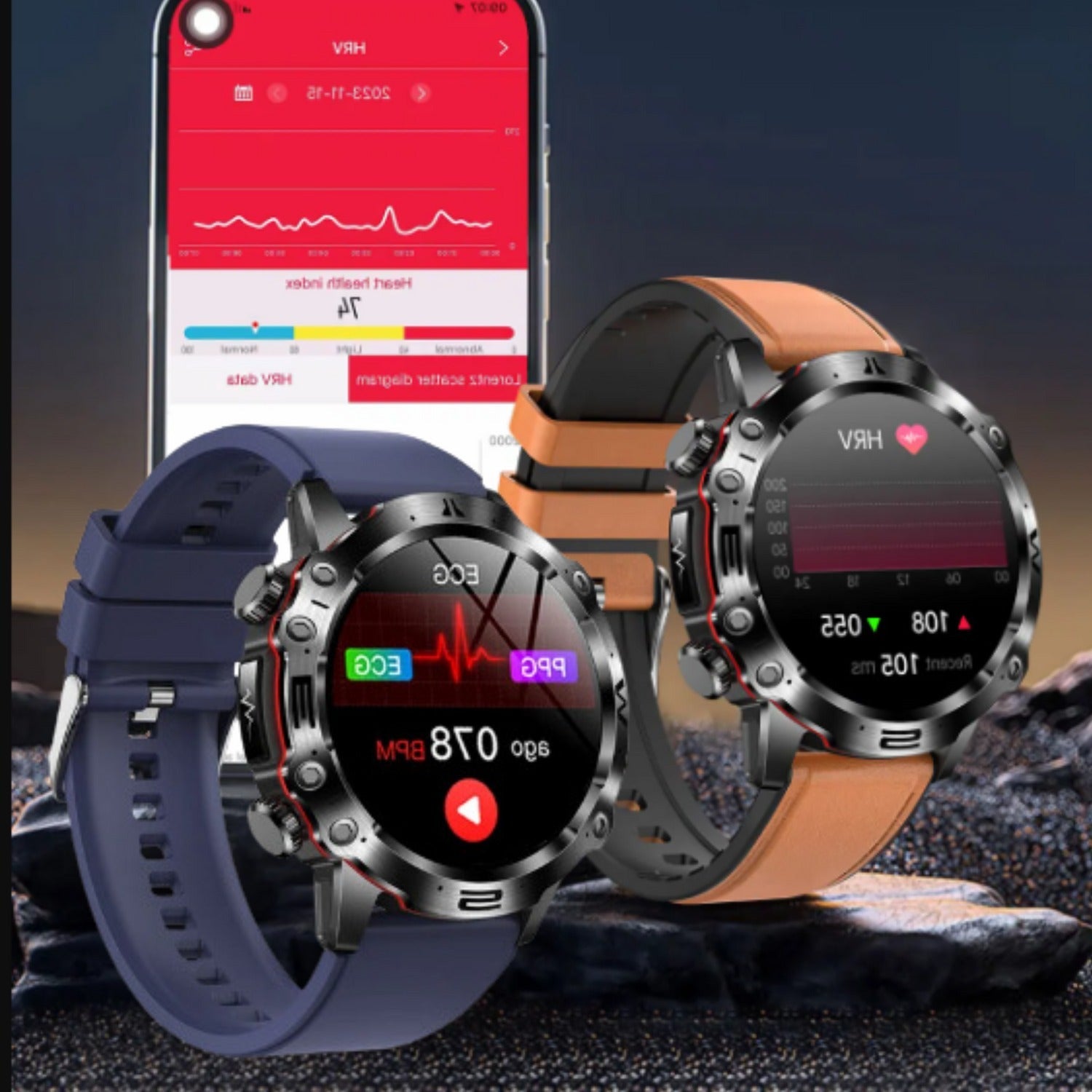 Tuzwa Smartwatch with Bluetooth Calling – Fitness Activity Tracker with Sleep Timing, Temperature Trends, Touchscreen & Adjustable Strap