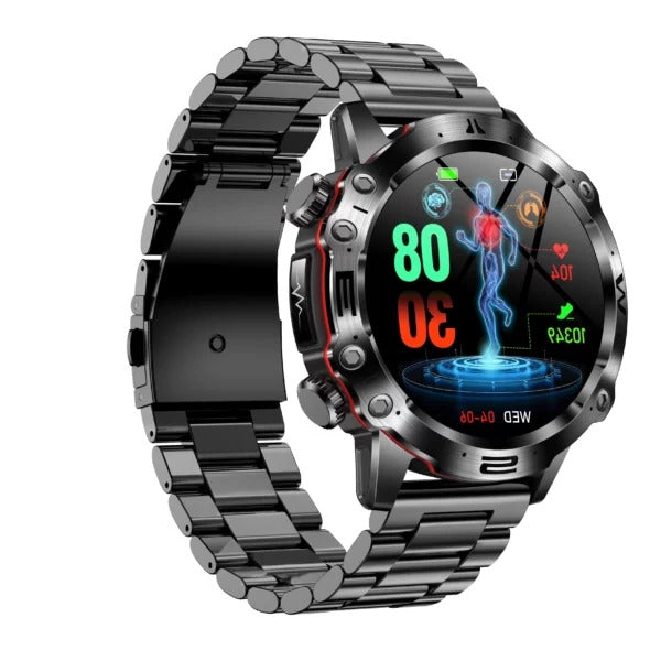 Tuzwa Smartwatch with Bluetooth Calling – Fitness Activity Tracker with Sleep Timing, Temperature Trends, Touchscreen & Adjustable Strap