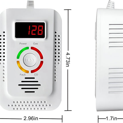 Carbon Monoxide Detector Plug In, Natural Gas Detector for Home