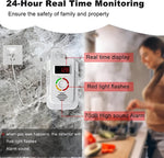 Tuzwa Gas & Carbon Monoxide Detector – Plug-In CO Detector with Digital Display, Audible & Visual Alerts, 90–240V & Optional Battery Backup