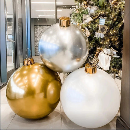 Outdoor Christmas Decorations, Inflatable Holiday Decoration Ball