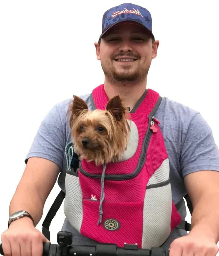 Tuzwa Pet Carrier Backpack – Ventilated Small Pet Travel Backpack with Adjustable Straps, Stable Base, Safety Hook & Dual Side Pockets
