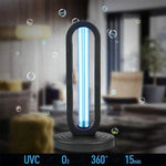 Tuzwa UV Room Lamp – Remote Control Ultraviolet Exposure Light with Timed Operation, Plug-In Power & Approx. 400 Sq Ft Coverage