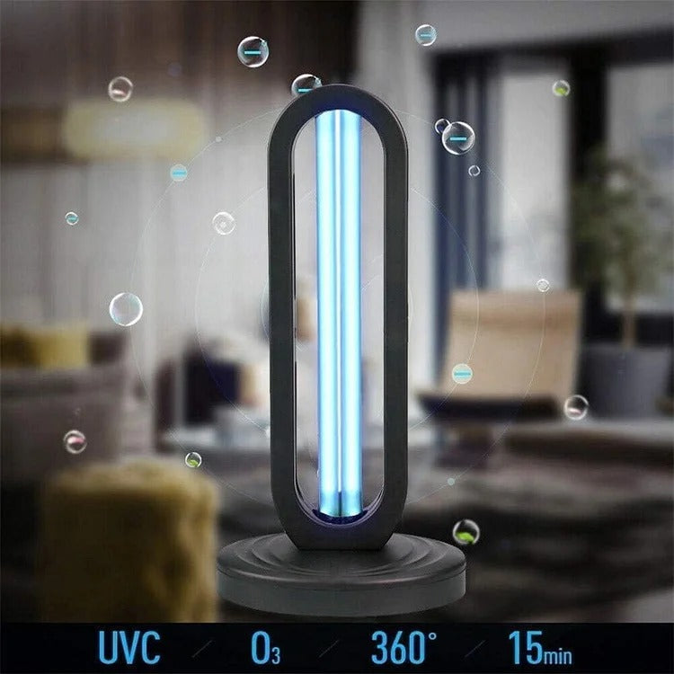 Tuzwa UV Room Lamp – Remote Control Ultraviolet Exposure Light with Timed Operation, Plug-In Power & Approx. 400 Sq Ft Coverage