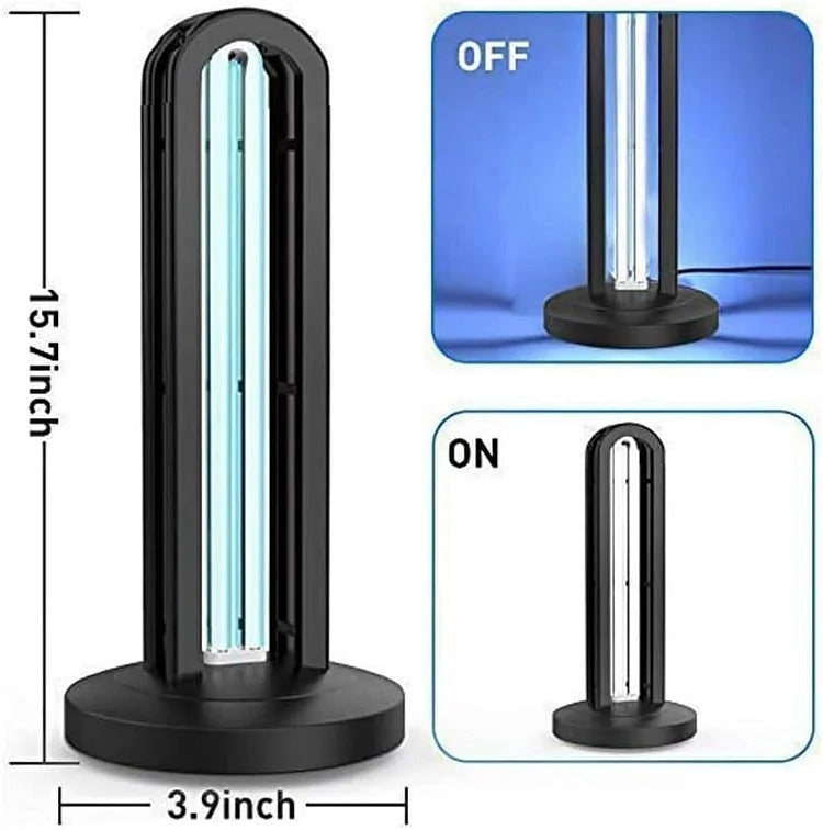 Tuzwa UV Room Lamp – Remote Control Ultraviolet Exposure Light with Timed Operation, Plug-In Power & Approx. 400 Sq Ft Coverage