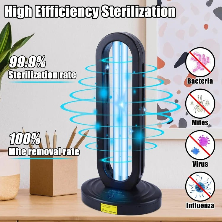 Tuzwa UV Room Lamp – Remote Control Ultraviolet Exposure Light with Timed Operation, Plug-In Power & Approx. 400 Sq Ft Coverage