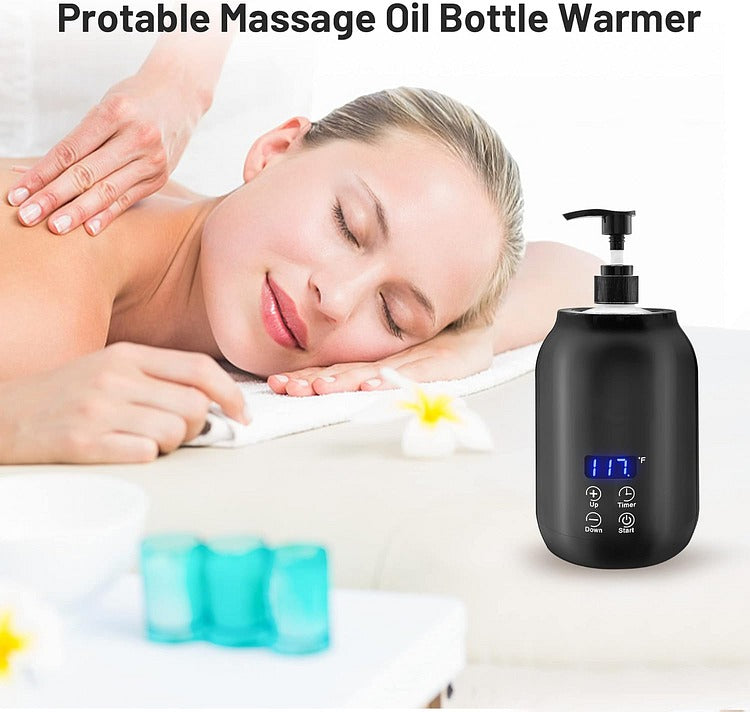 Tuzwa Electric Massage Oil Warmer – Adjustable 86–149°F Temperature, 360° Heating, Digital Touch Display & 1–24H Timer