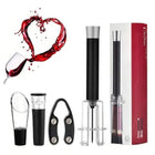 Air Pump Wine Opener Set with Foil Cutter, Aeration Pourer and Bottle Stopper, Wine Opener with Needle