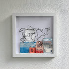 Keepsake Box with Clear Front, Wall Mounted Display Box for Tickets and Postcards, Travel Souvenir Box for Shelves