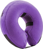 TUZWA Inflatable Dog Cone Collar for Recovery, Soft Adjustable Pet E-Collar for Dogs & Cats, Air Valve, Inner Loop, Easy Feeding