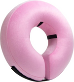 TUZWA Inflatable Dog Cone Collar for Recovery, Soft Adjustable Pet E-Collar for Dogs & Cats, Air Valve, Inner Loop, Easy Feeding