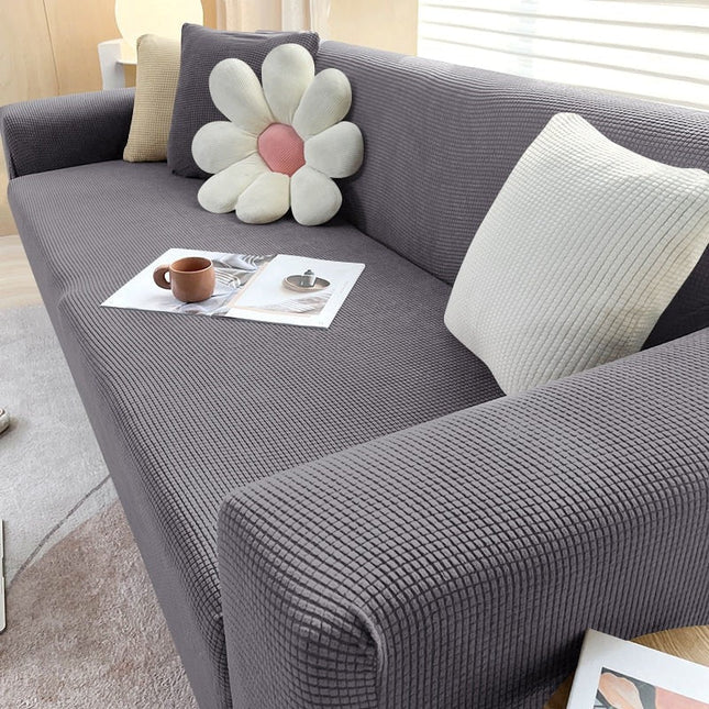 Couch Cover for Sofa, Stretch Sofa Cover with Elastic Bottom