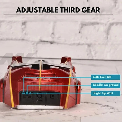 Wall Climbing Car Toy for Kids, Laser Controlled Gravity Defying RC Stunt Car with LED Lights and USB Rechargeable Battery