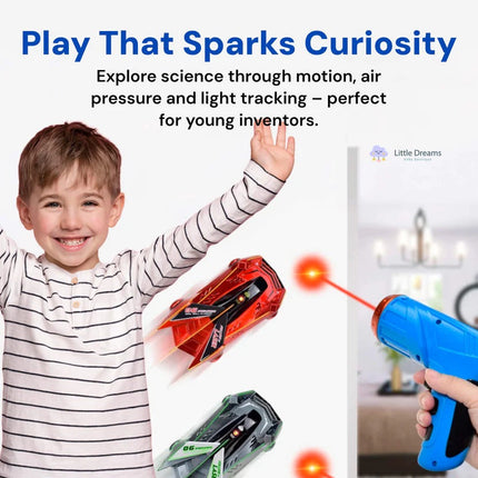 Wall Climbing Car Toy for Kids, Laser Controlled Gravity Defying RC Stunt Car with LED Lights and USB Rechargeable Battery