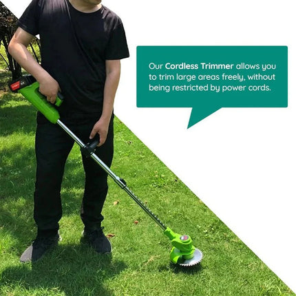 Weed Eater Kit with 2 Batteries and Charger, Weed Wacker with Blades and Circular Steel Blade - image 9