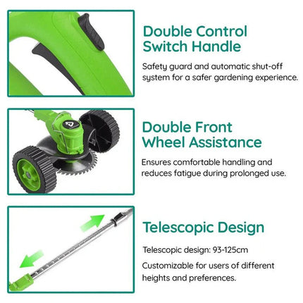 Weed Eater Kit with 2 Batteries and Charger, Cordless Grass Trimmer - image 14
