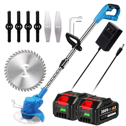 Weed Eater Kit with 2 Batteries and Charger, Cordless Grass Trimmer