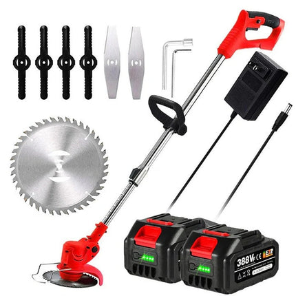 Cordless Grass Trimmer, Weed Wacker with Blades and Circular Steel Blade - image 4
