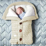 Tuzwa Baby Blanket – Swedish Fleece & Knitted Linen Lightweight Infant Wrap, 27.6" × 15.7" Stroller Cover for Everyday Warmth