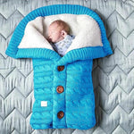 Tuzwa Baby Blanket – Swedish Fleece & Knitted Linen Lightweight Infant Wrap, 27.6" × 15.7" Stroller Cover for Everyday Warmth