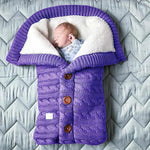 Tuzwa Baby Blanket – Swedish Fleece & Knitted Linen Lightweight Infant Wrap, 27.6" × 15.7" Stroller Cover for Everyday Warmth
