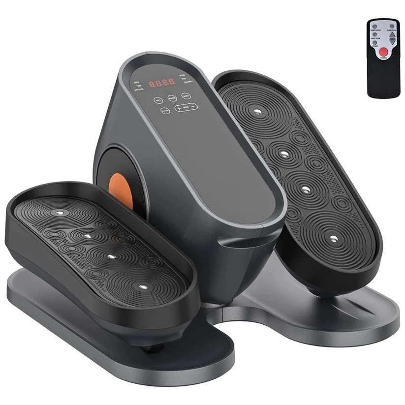 Tuzwa Electric Under Desk Elliptical – 12-Speed Mini Pedal Exerciser with Remote Control, LCD Display, 3 Auto Programs & Forward/Reverse Motion
