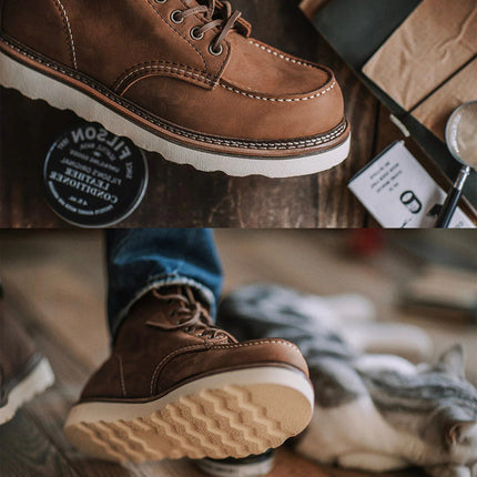 Waterproof Work Boots for Men, Moc Toe Boots – image 8