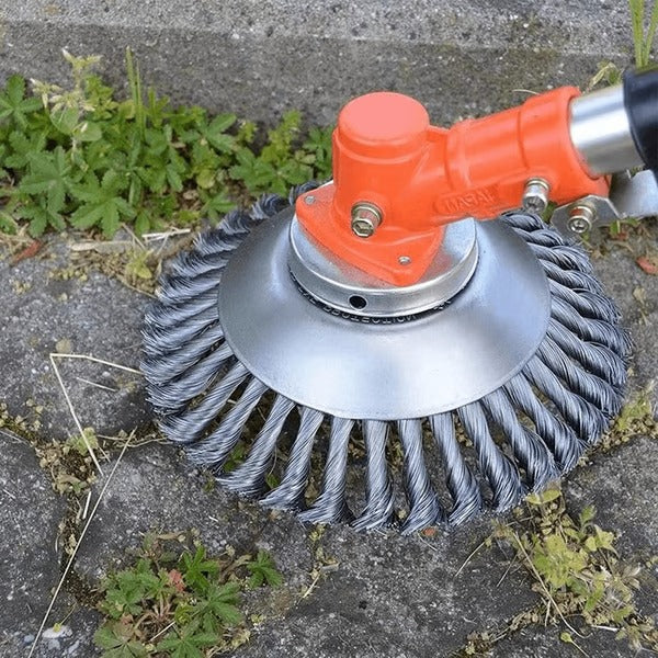 Weed Trimmer Blade Steel Wire Wheel, Round Edge Weed Eater Blade and Weed Trimmer Head
